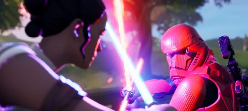 Игроки в Fortnite устраивают настоящие дуэли на световых мечах Игроки в Fortnite устраивают настоящие дуэли на световых мечах