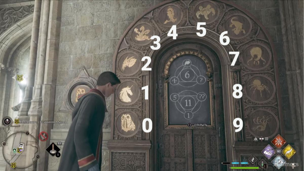Hogwarts Legacy: загадка с дверьми с символами животных