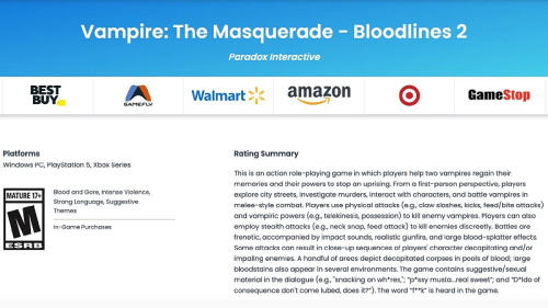 Vampire: The Masquerade — Bloodlines 2 может скоро выйти из тени — игра получила возрастной рейтинг в США Vampire: The Masquerade — Bloodlines 2 может скоро выйти из тени — игра получила возрастной рейтинг в США