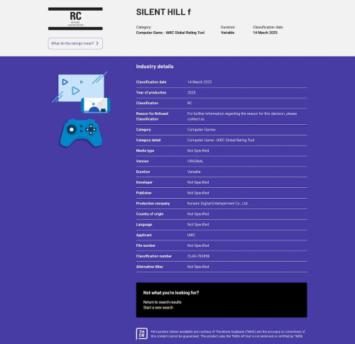 Запрет Silent Hill f в Австралии отменен, возрастной рейтинг снова на рассмотрении