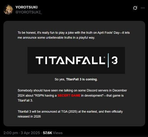 «Буду плакать слезами счастья»: датамайнеры Apex Legends заявили, что Titanfall 3 жива и выйдет в 2026 году