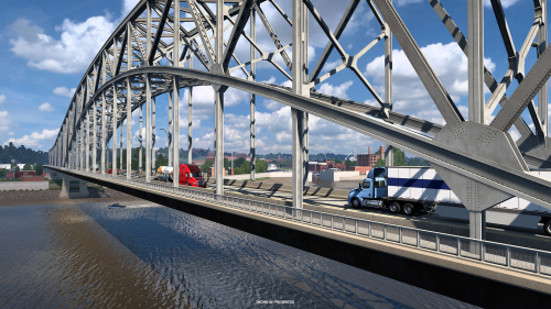 Дорожная сеть Айовы в American Truck Simulator с уникальными перекрёстками. Скриншоты дополнения с новым штатом