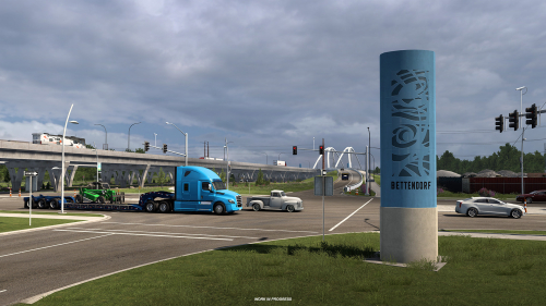 Дорожная сеть Айовы в American Truck Simulator с уникальными перекрёстками. Скриншоты дополнения с новым штатом