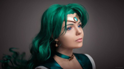 Семейная пара исполняет совместный косплей героев Сейлор Мун