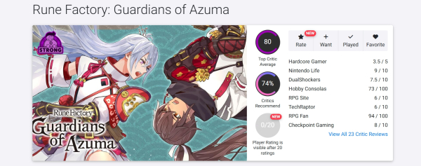 
                «Достойный пожиратель времени». Rune Factory: Guardians of Azuma понравилась прессе
            