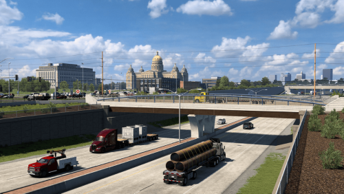 Детализированный Де-Мойн в American Truck Simulator. Скриншоты дополнения со штатом Айова Детализированный Де-Мойн в American Truck Simulator. Скриншоты дополнения со штатом Айова