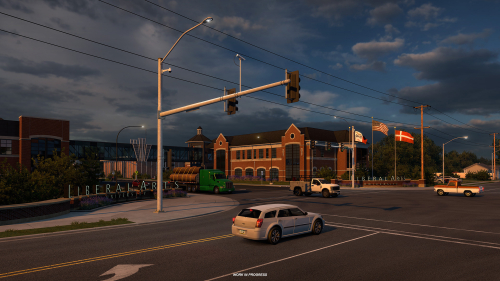 Детализированный Де-Мойн в American Truck Simulator. Скриншоты дополнения со штатом Айова Детализированный Де-Мойн в American Truck Simulator. Скриншоты дополнения со штатом Айова