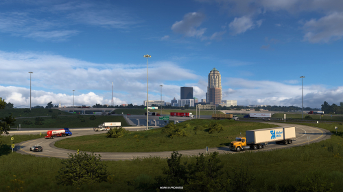 Детализированный Де-Мойн в American Truck Simulator. Скриншоты дополнения со штатом Айова Детализированный Де-Мойн в American Truck Simulator. Скриншоты дополнения со штатом Айова