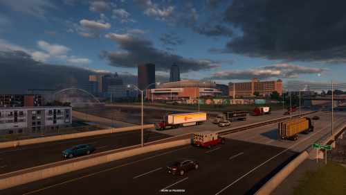 Детализированный Де-Мойн в American Truck Simulator. Скриншоты дополнения со штатом Айова Детализированный Де-Мойн в American Truck Simulator. Скриншоты дополнения со штатом Айова