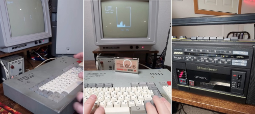 Собиратель винтажной техники показал, как запускать "Тетрис" на советском компьютере "Электроника КР-02"