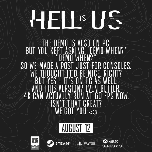 12 августа Hell is Us получит новую демоверсию на ПК и консолях 12 августа Hell is Us получит новую демоверсию на ПК и консолях