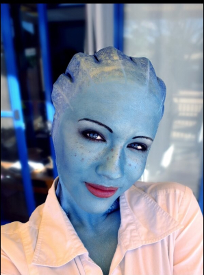 Косплей гуманоида Азари из Mass Effect Косплей гуманоида Азари из Mass Effect