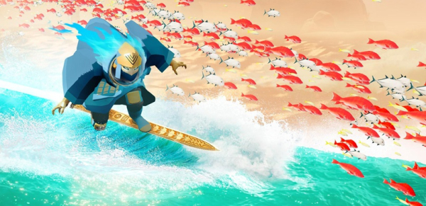 
                    Обзор Sword of the Sea. Завораживающий трип по дюнам верхом на летающем мече
                