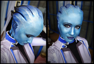Косплей гуманоида Азари из Mass Effect Косплей гуманоида Азари из Mass Effect