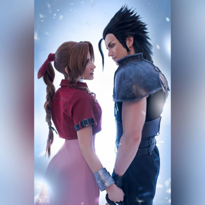 Невероятный косплей Аэрис и Зака из Final Fantasy VII