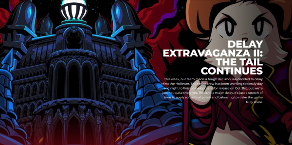 
                Авторы Shovel Knight снова перенесли релиз своей новой игры Mina the Hollower
            
