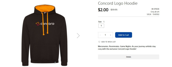 
                PlayStation неожиданно распродала остатки мерча по Concord — фирменные худи ушли за $2
            