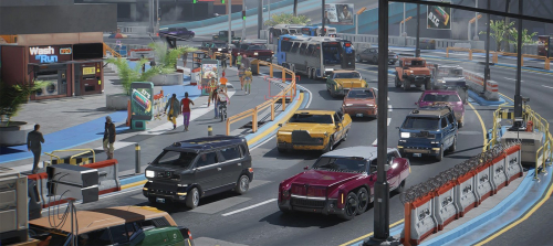 Новый мод для Cyberpunk 2077 делает движение на дорогах уникальным для каждого района