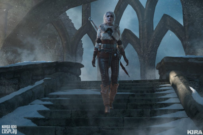 Завораживающий косплей на принцессу Цири из Ведьмака 3