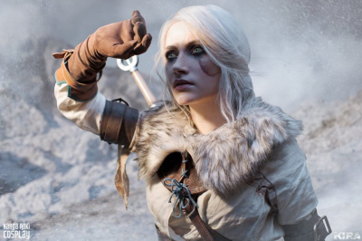 Завораживающий косплей на принцессу Цири из Ведьмака 3