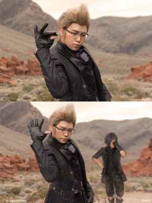 Косплей мема Final Fantasy XV