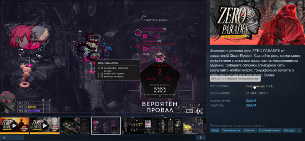 Геймеры пытаются отомстить ZA/UM и сознательно занижают оценку Zero Parades в Steam
Геймеры пытаются отомстить ZA/UM и сознательно занижают оценку Zero Parades в Steam